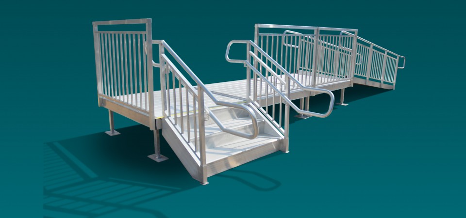 Metal Stairs and Ramp