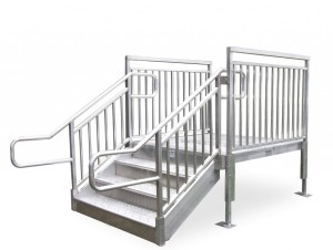 Aluminum Bleacher Access Stairs for School Athletic Facilities Aluminum Bleacher Access Stairs for School Athletic Facilities