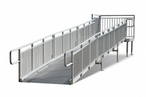Aluminum Ramp With Handrails
