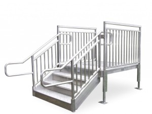 Aluminum Stairs and Railings for Industrial Generators