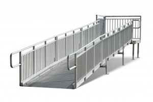 Manufacturers of Aluminum Handicap Ramp with Handrails